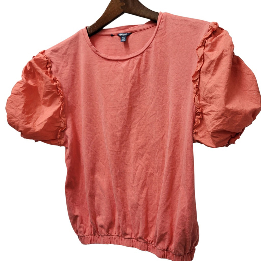 Buffalo David Bitton Women's Puff Short Sleeves Blouse Large - Picture 4 of 9